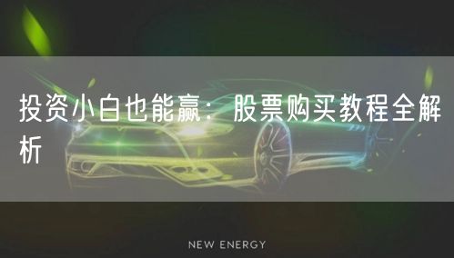 投资小白也能赢：股票购买教程全解析
