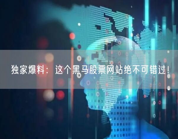 独家爆料：这个黑马股票网站绝不可错过！