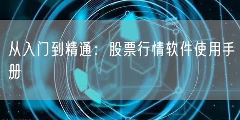 从入门到精通：股票行情软件使用手册