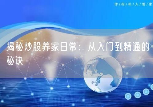 揭秘炒股养家日常：从入门到精通的秘诀