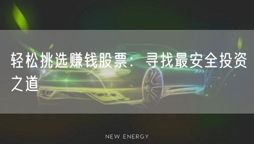 轻松挑选赚钱股票：寻找最安全投资之道