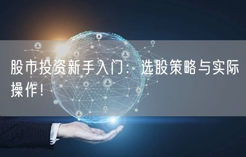 股市投资新手入门：选股策略与实际操作！