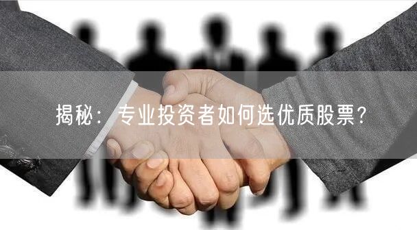 揭秘：专业投资者如何选优质股票？