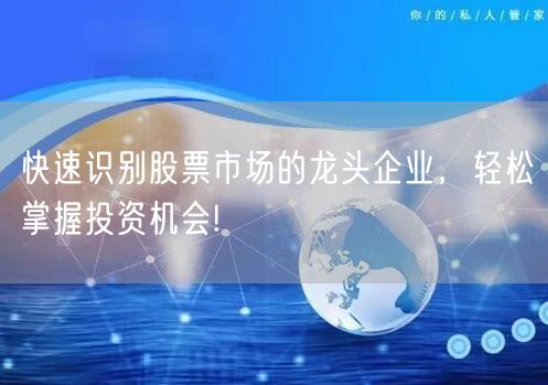 快速识别股票市场的龙头企业，轻松掌握投资机会!