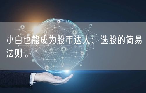 小白也能成为股市达人：选股的简易法则。