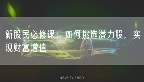 新股民必修课：如何挑选潜力股，实现财富增值